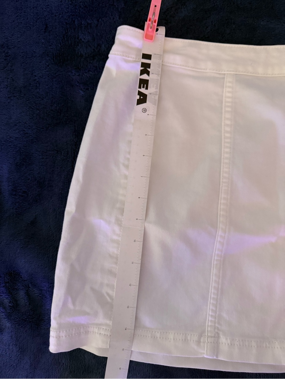 Free People White Mini Skirt with Side Wood Buttons - Picture 6 of 6
